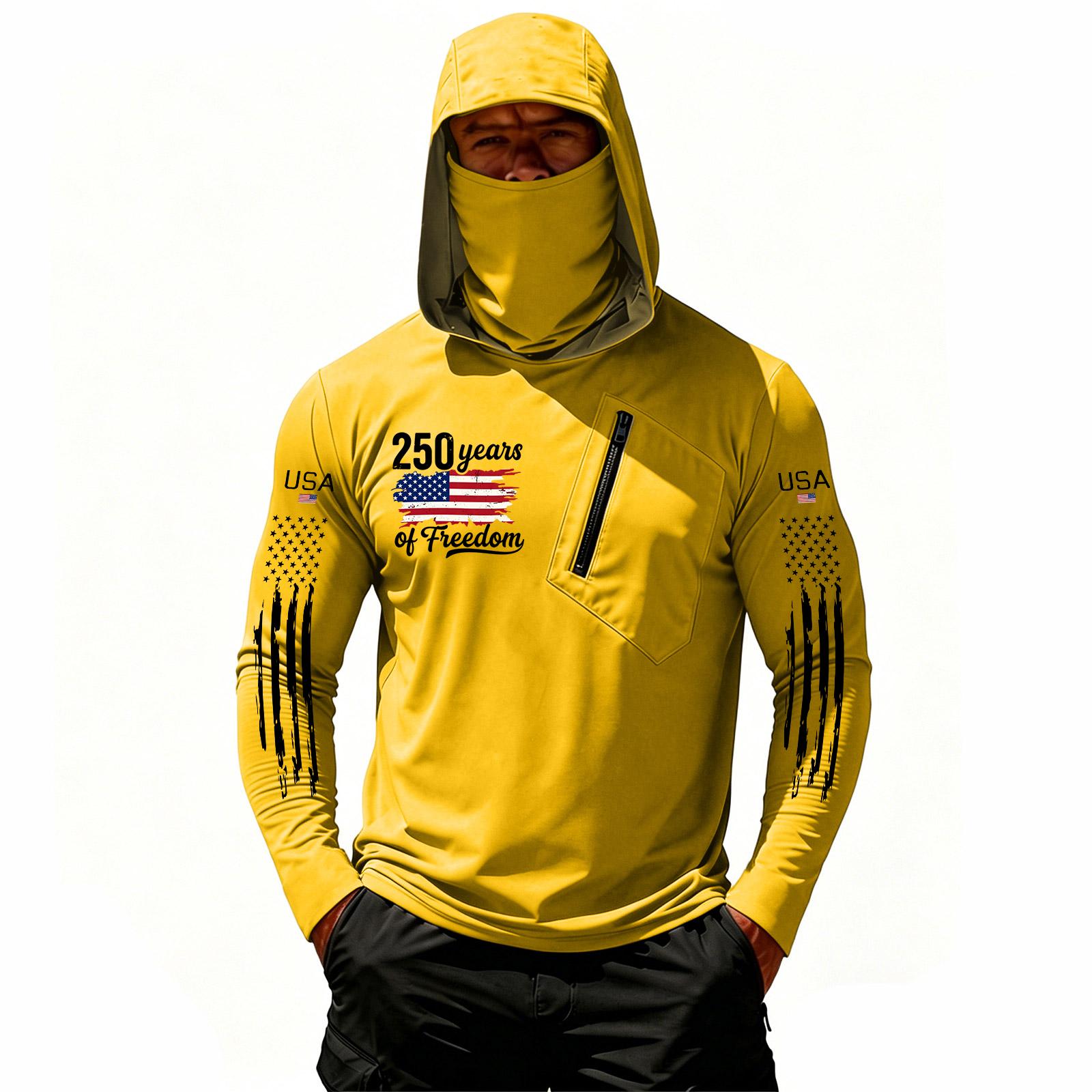 

Men s Casual Hooded Long Sleeve Sunscreen Top XL жовтий