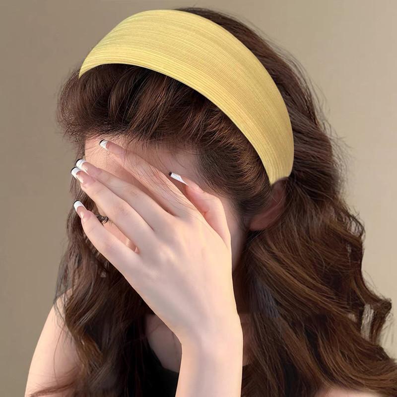 Temperament High Skull Wide-brimmed Hair Hoop for Women, Light Luxury, High-end, Foreign Style, Fashionable, Non-pressure Hair Travel Hoop