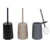 Szczotka do WC z podstawką Nowoczesny design Czarna szczotka do WC z pokrywką Zestaw szczotek do czyszczenia Artykuły czyszczące Akcesoria łazienkowe