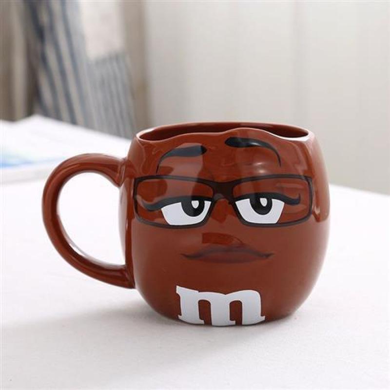 

New Hot Chocolate M Beans Ceramics 680ml Mark Water Cup High-Capacity Family Set Table Supplies Funny Facial Expression Cup Gift