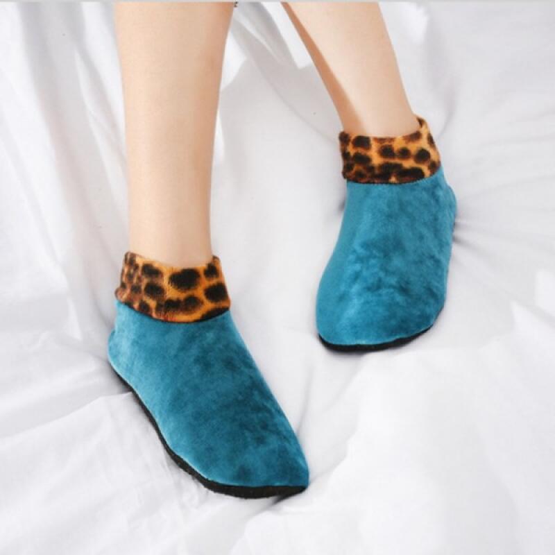 Women s fleece socks, winter socks, magic socks, thermal sleep socks Women s Blue Green