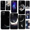 Moon Stars Space Astronaut Case For iPhone 13 12 Mini X XR XS Max Cover For iPhone 11 14 15 16 Pro Max Plus SE2