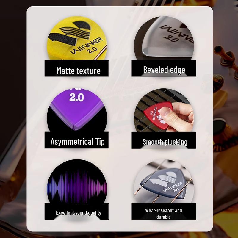 Winner Anti-Slip Frosted Large Triangle Bass Guitar Pick for Speed Strumming