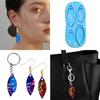 Holographic Keychain Silicone Mold Pendant Charms Mold Leaf Epoxy Resin Casting Mold for DIY Crafts Jewelry Making