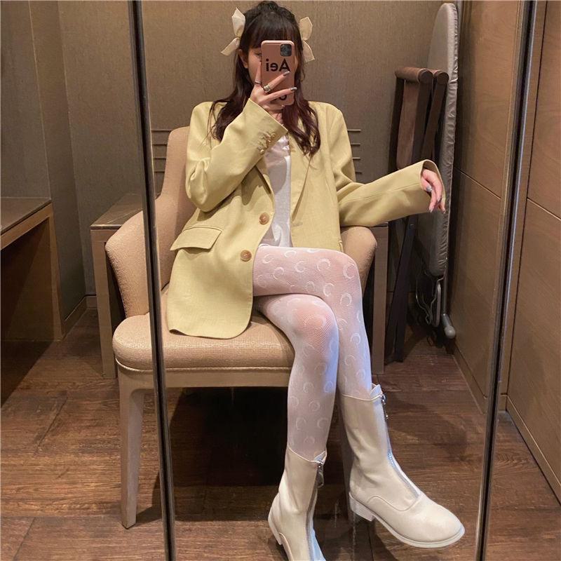 Schwarze Netzstrümpfe für Damen mit Rauten- und Buchstaben-Design