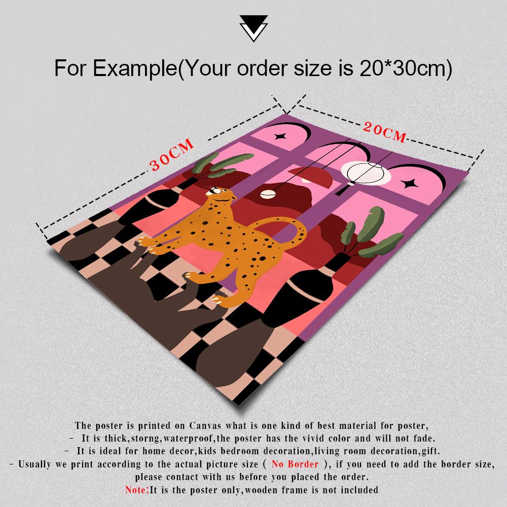 Tiger Paradise Forest Animal Wall Art Canvas Painting Abstract Cheetah Posters and Prints Living Room Pictures Home Decoration