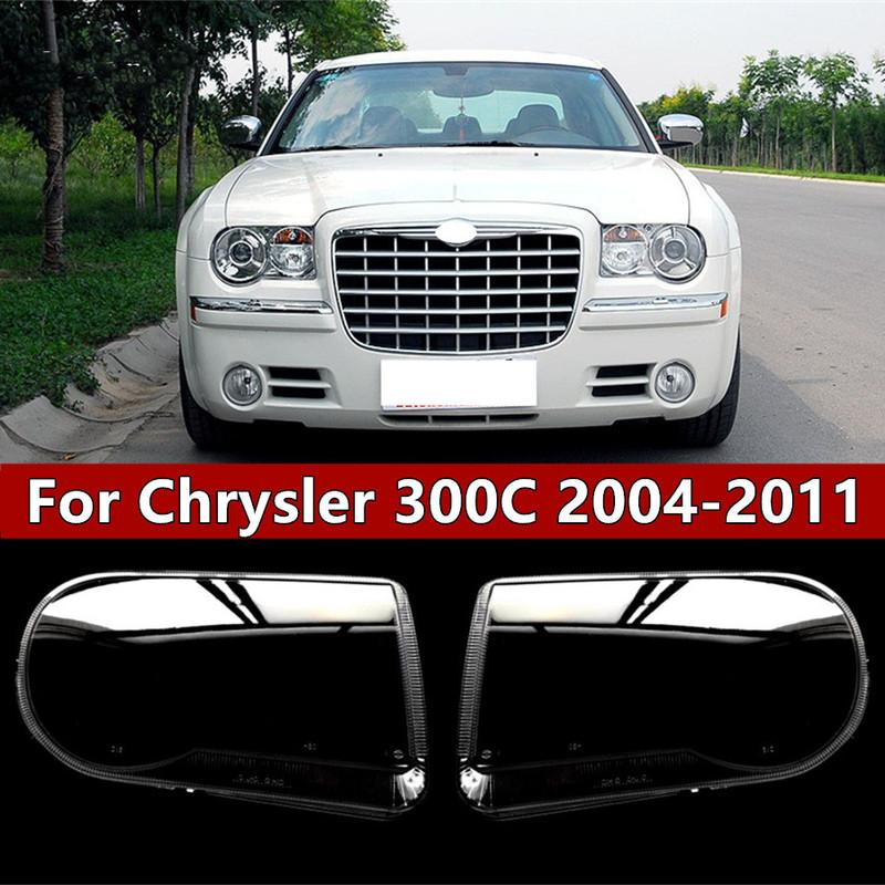 Car Headlight Lens Cover For Chrysler 300C 2003 2004 - 2007 2008 2009 2010 Headlamp Cover Replacement Auto Shell Lampshade