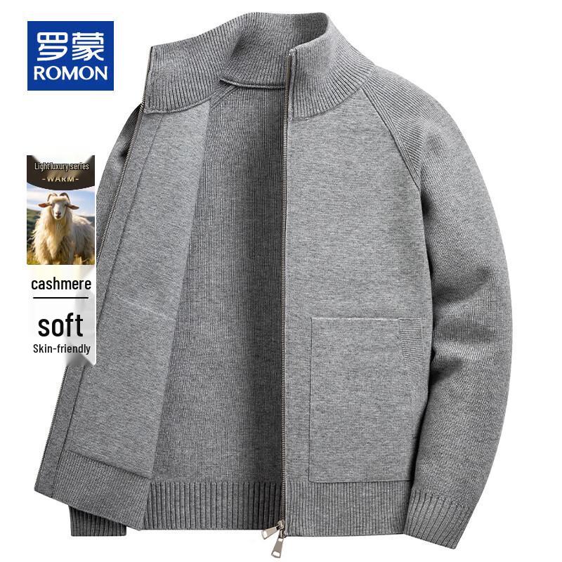 ROMON Men's Light Luxury Cashmere Blend Knit Cardigan