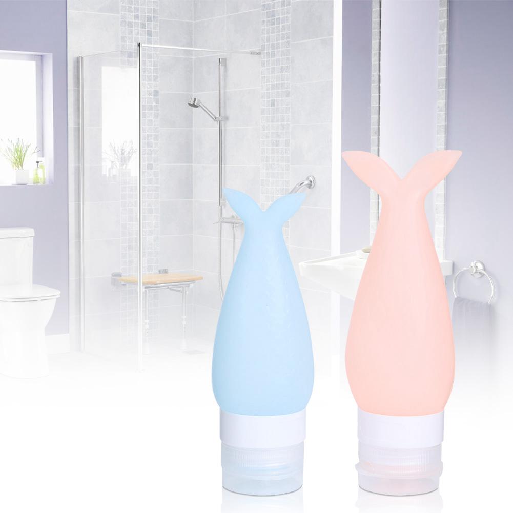 2 Stück Tragbare Silikon Reise Squeeze Flasche Kosmetik Duschgel Lotion Behälter für Geschäftsreise