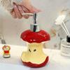 Apple Core Shaped Ceramic Soap Dispenser, Ins Style Lotion Bottle for Shampoo Shower Gel, Home Decor Gift