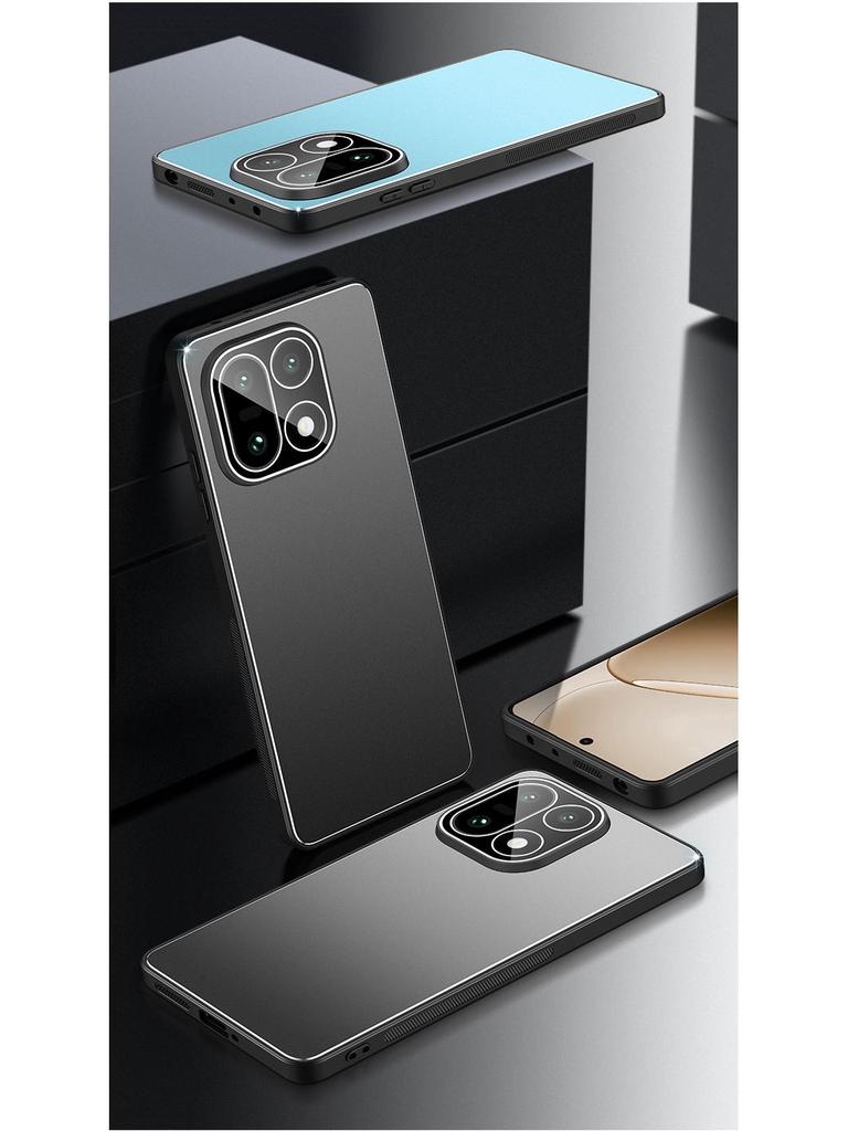 Compatible with OnePlus 15, Full Coverage Frosted Metal Protective Case with Lens Protection, Lightweight Business Hard Shell.