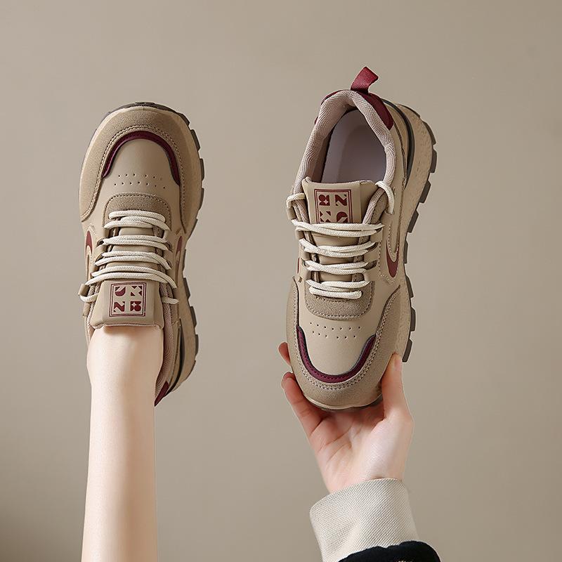 

Stepping on shit feeling кроссовки на платформе женские 2025 новые осенне-зимние теплые хлопковые туфли универсальные повседневные туфли Forrest Gump 41 бордовый