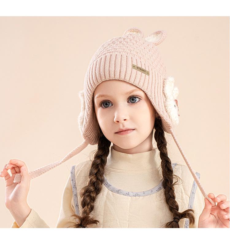 Children's Cute Ear Knit Hat - Warm, Windproof & Versatile Wool Hat