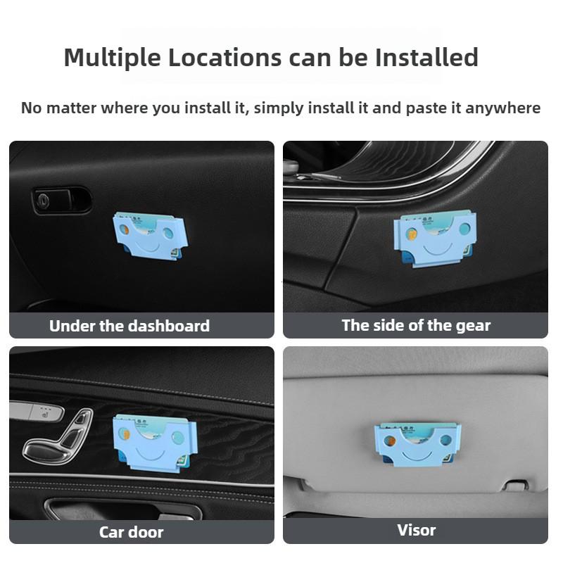 Porta-Cartões Multifuncional para Carro Adesivo Porta-Cartões de Visita para Carro Porta-Bilhetes Organizador de Armazenamento de Papéis de Identificação