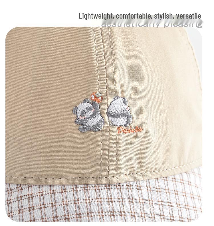 Kids' Cotton Baseball Cap with Bear Ears - Windproof and Sunproof