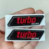 2pcs Turbo Racing Resin Domed Sticker Auto Emblem Decal Car Badge Universal Fit Durable High Quality Accessory