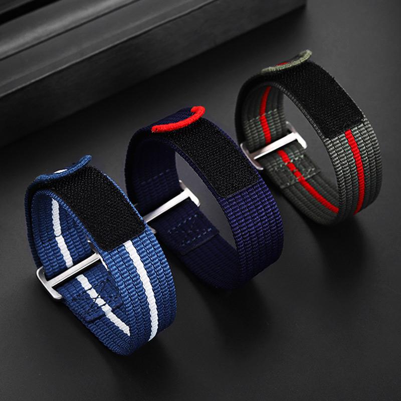 22mm Military Nylon Strap For Tudor FXD /Biwan/1958 Series M25707 M25717N men's -Hidden Clasp Integrated Dive Canvas Watch Band
