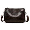 Middelaldrende kvinners veske Vintage crossbody-veske Flerlags mykt skinn skulderveske