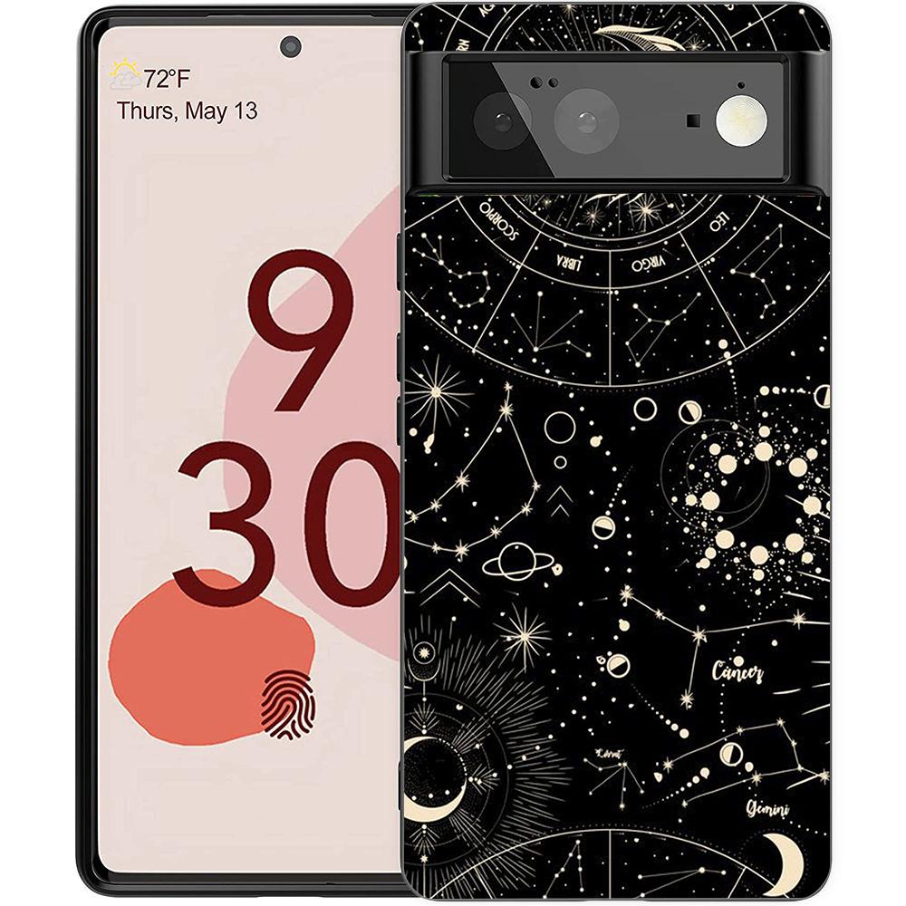 Suns Moons Clouds Astrological Phone Case Cover for Google Pixel 8 7 6 7A 6A Pro 5G Shockproof Silicone 9 Pro XL 8 Pro 5G Shell