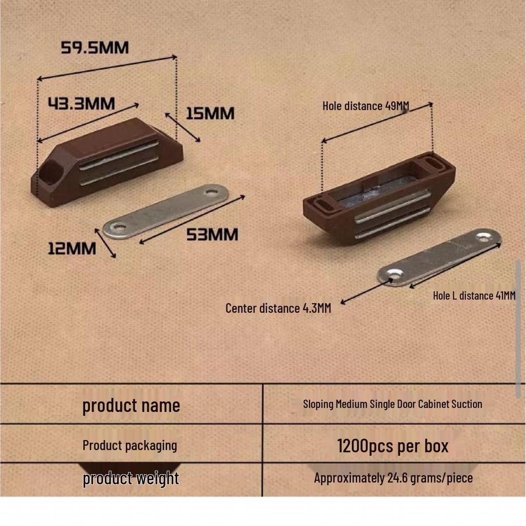 ABS Plastic Single Door Magnetic Catch Clip for Cabinet/Wardrobe