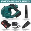 288V 1500W Cordless Air Blower 180°Rotation 19000R/Min Electric Suction & Blowing Leaf Dust Collector Cleaner
