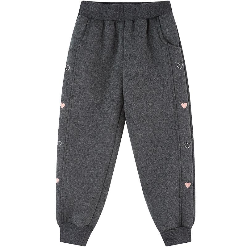 Deesha Girls Winter Embroidered Fleece Jogger Sweatpants 120