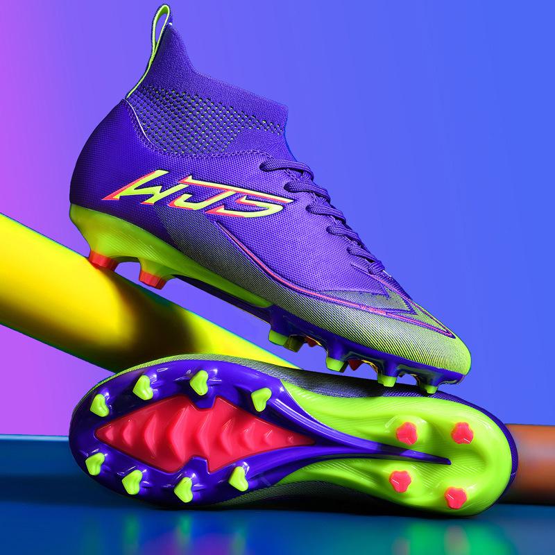 2025 New Football Shoes Training Shoes Young Students Spikes Children Artificial Sports Shoes