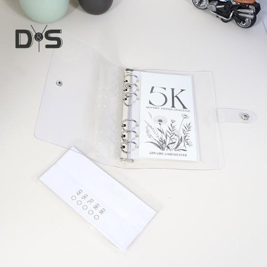 12 Månaders Kuvert Utmaning för Sparande Pärm 100 Kuvert Månatliga Besparingar Pengabok Kontantkuvert Utmaningspärm Kit