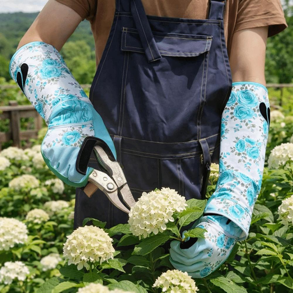 1 Pair Anti-Puncture Thorn Proof Gloves Long Elbow Design Rose Pruning Gloves Pruning Roses