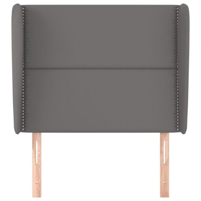 VidaXL Tête de lit avec oreilles Gris 103x23x118-128 cm Similicuir3117904