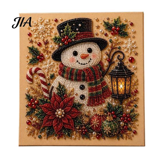 Creative Hobby Kits Christmas Faux Pearl Art Kit, Tree Wreath Painting DIY Kids Holiday Gifts Sparkling Diamond Craft Kit for Adults, Wall Decor Gem
