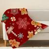 Christmas Flannel Throw Blanket – Lightweight, Soft & Warm Blanket for Winter Home Decor, Window Sill Decoration, Christmas Themed Cozy Indoor Use