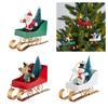 Retro Metal Sleigh Hanging Ornament Christmas Tree Decoration For Mantel Window Door Entryway Display Car Interiors
