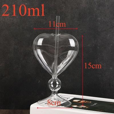Heart Love Shaped Glass Mug Couple Cups Glass Cup Tea Beer Mugs Milk Coffee Cup Gift Drinkware Verres Bar Tool