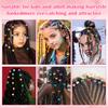 180 Stück Silikon-Haarperlen 5 mm Herz Stern Schmetterling Bunt Weich Pony-Perlen Großhandel Haar-Accessoires Mit Schnell-Einfädler Und 100 Gummi