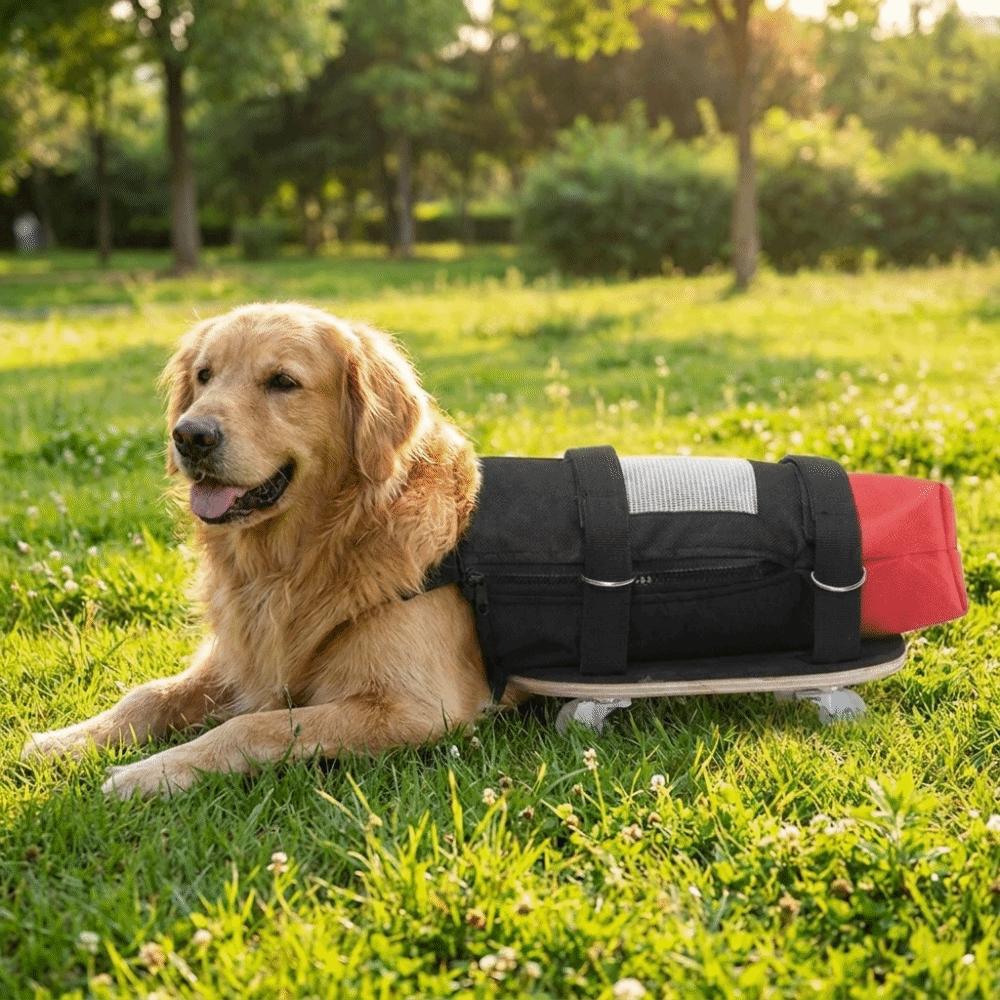 Adjustable Strap Disabled Dog Scooter Wear-Resistant Dog Wheelchair  Elderly Pet