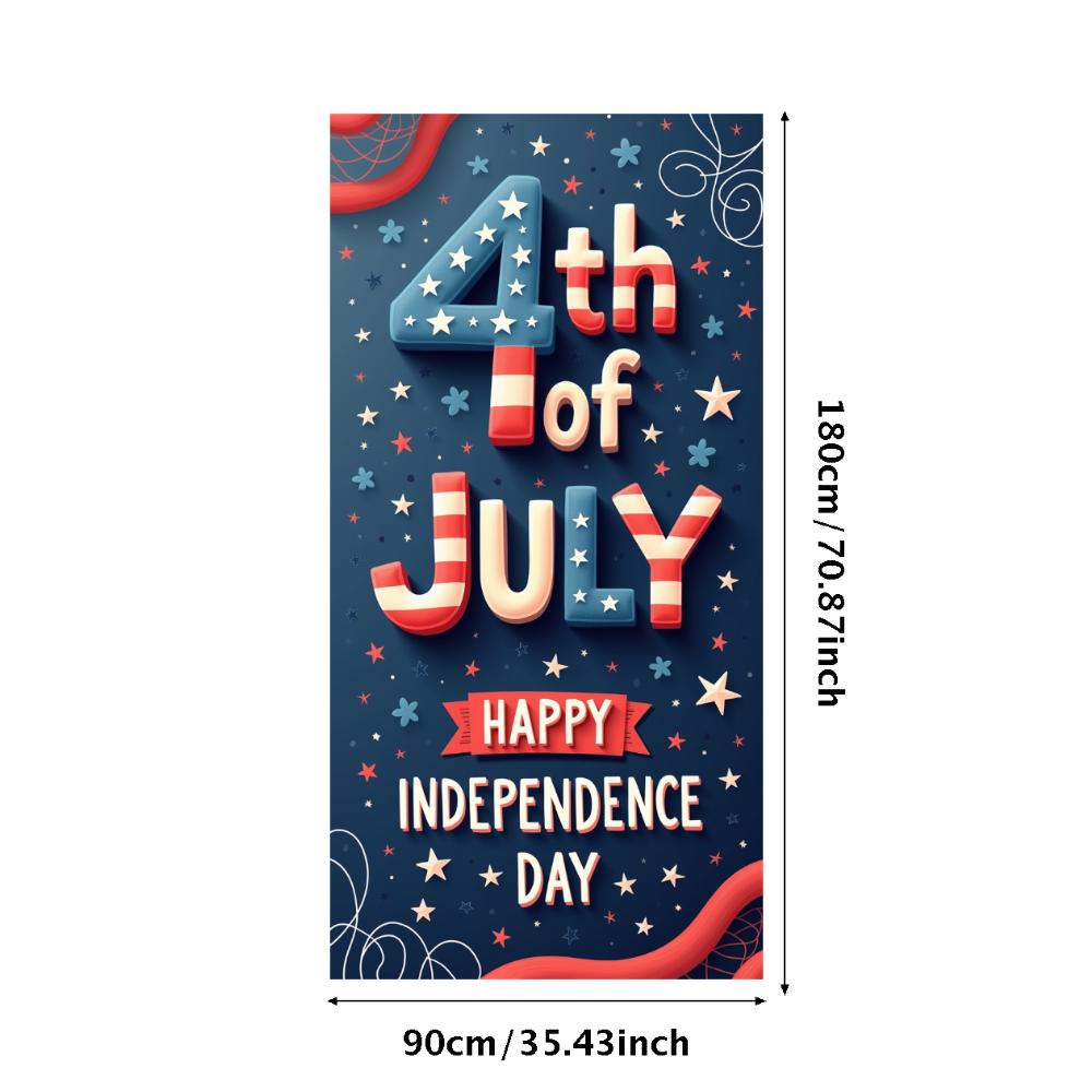 Патриотический дизайн Баннер для празднования Высокое качество Тема американского флага Звездный узор Яркие цвета Патриотический декор