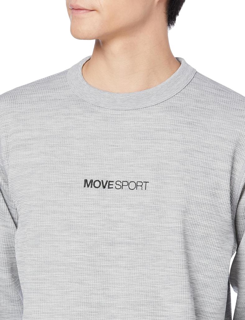 Long Long Sleeve Descente Waffle Crew Neck Hard Stretch MVSP GYM L [Move Sports] T-shirt T-Shirt S.F.TECH (DMMWJC22)