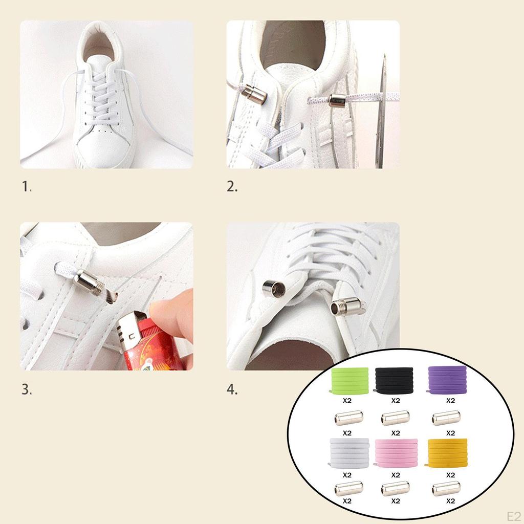 for Adults , Elastic Shoe Kids Replacement Trainers, Universal with Metal Buckles