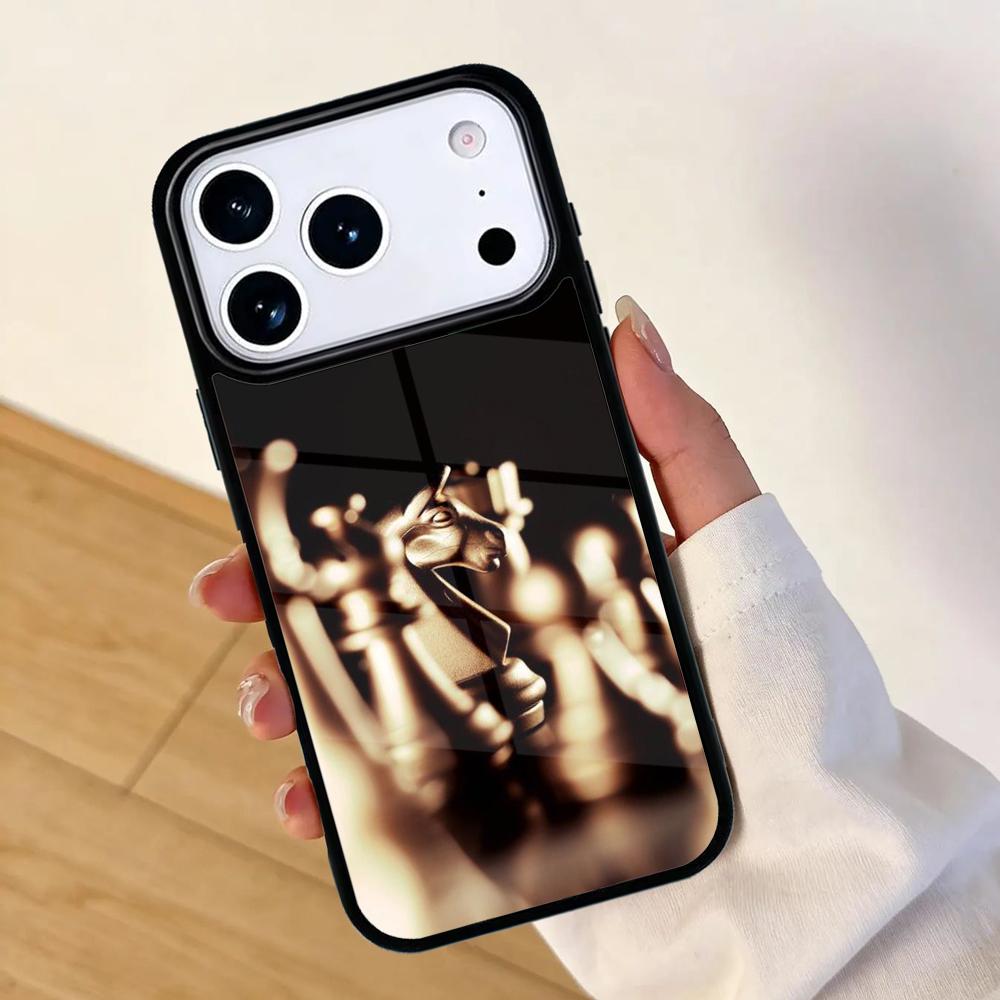 Chess King Board Game Battle Mobile Phone Case for IPhone 17 AIR 16pro Max 15 14 13 12 11 Bumper Cover