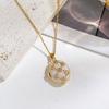 Vintage Enamel Photo Locket Pendant Necklace for Women Minimalist Luxurious Non-Fading Titanium Steel Jewelry Accessoryry