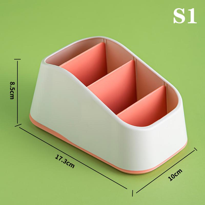 Держатель для пульта дистанционного управления 4 отделения Настольный ящик для хранения Пульт дистанционного управления для ТВ Телефон Трапециевидная корзина Органайзер для канцелярских товаров Чехол Дом Эл 744₽