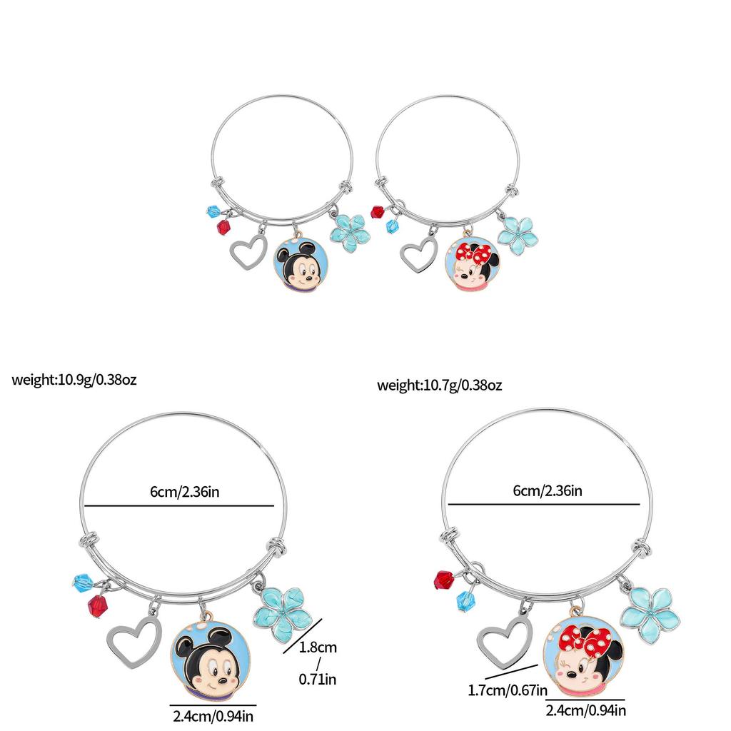 Mickey Mouse Cartoon Hand Chain Alloy Pendant Jewelry For Men Women Gift
