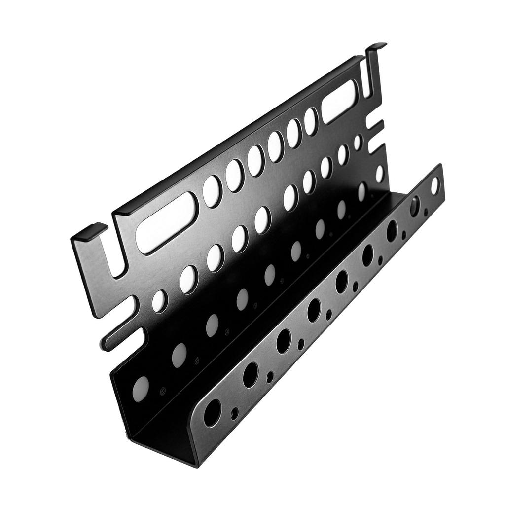 Screwdriver Holder Heavy Duty Carbon Steel Wall Mount Harmmer Pliers Organizer Rack for Workshop Garage Black