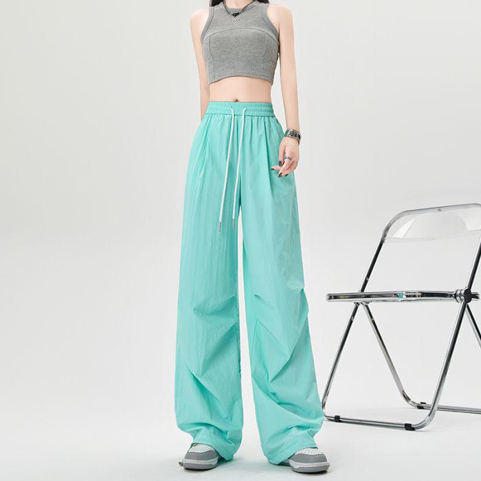 Damen Cargo-Hose im amerikanischen Stil, rosarot, schnelltrocknend, weites Bein für den Sommer