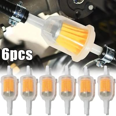 6pcs Universal Inline Gas/Fuel Filter 6MM-8MM 1/4" For Lawn Mower Small Engine Auto Accessories Motorcycle Accessories Oil