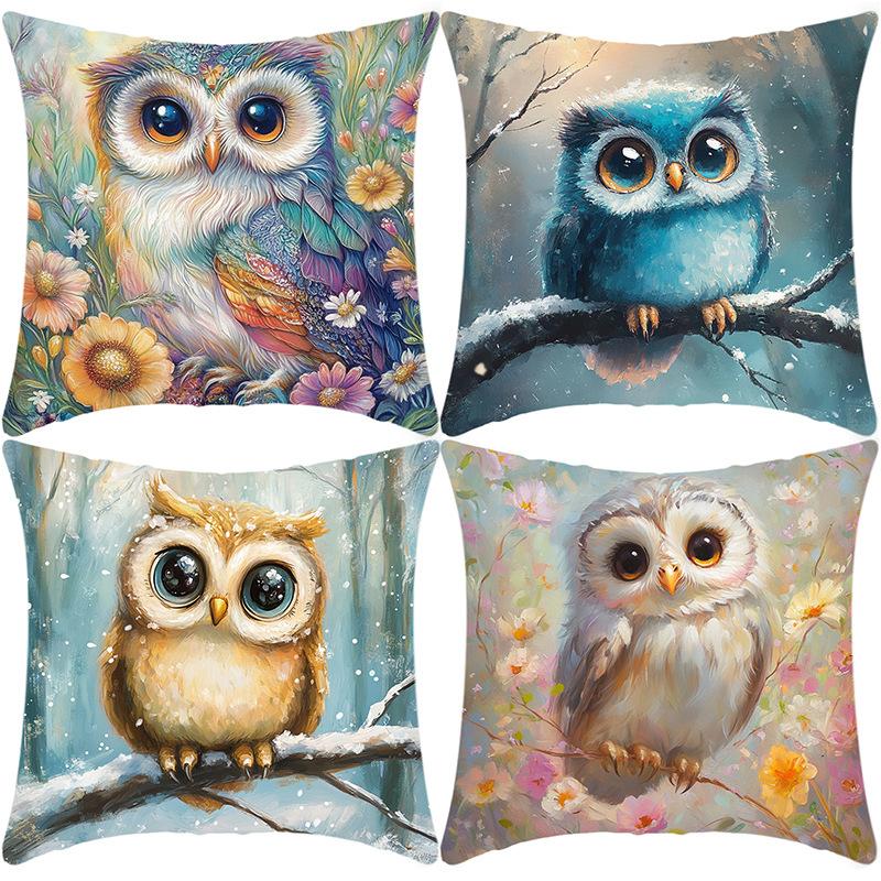 

Наволочка Wildlife Forest, короткий плюш, лен, набивная наволочка для подушки с рисунком диких животных