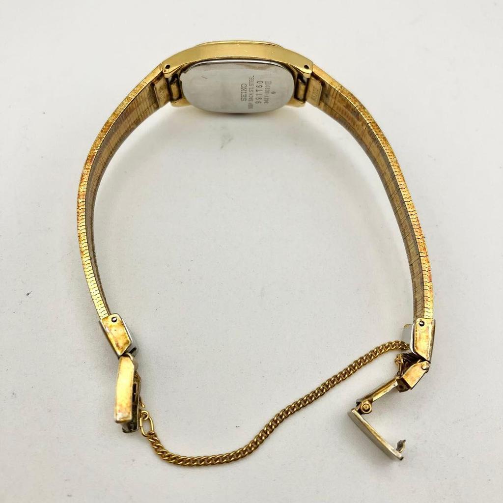 Used Working item Seiko ladies watch quartz gold brown dial SEIKO