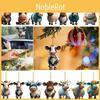 New Cartoon Cow Acrylic Car Hanging Decoration Christmas Tree Ornament