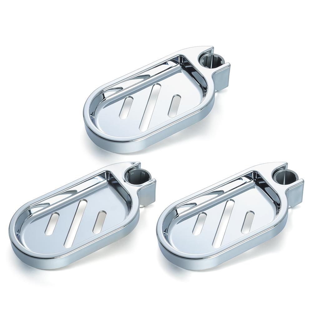 Nastavitelné pro 2,2/2,4/2,5 cm Domácí kolejnice Posuvná miska na mýdlo Stříbrný držák na mýdlo Talíř Vana Sprcha Domácí koupelna